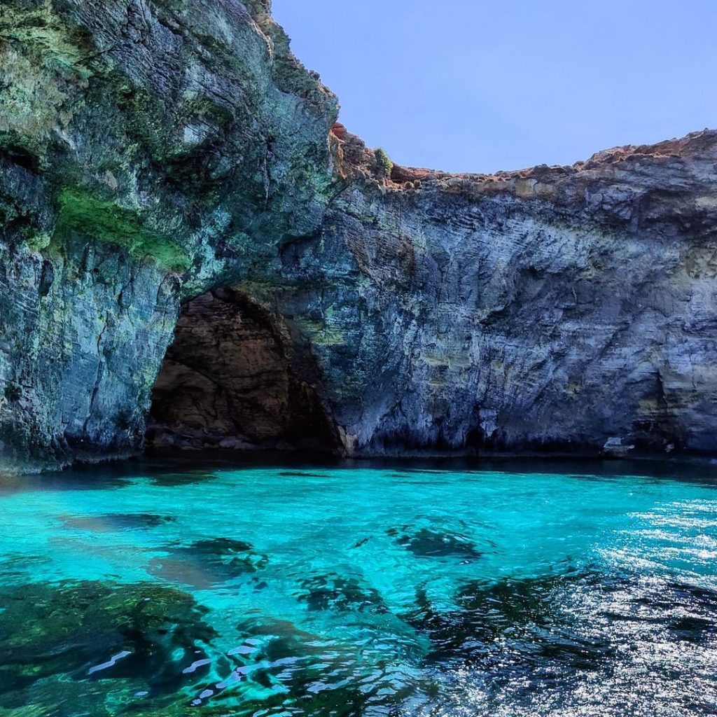Turquoise waters of the Blue Lagoon at Comino, Malta